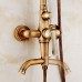 TY Antique Centerset Waterfall Pullout Spray Rotatable with Ceramic Valve Single Handle Two Holes for Antique Copper   Shower Faucet - B0749NPS2F